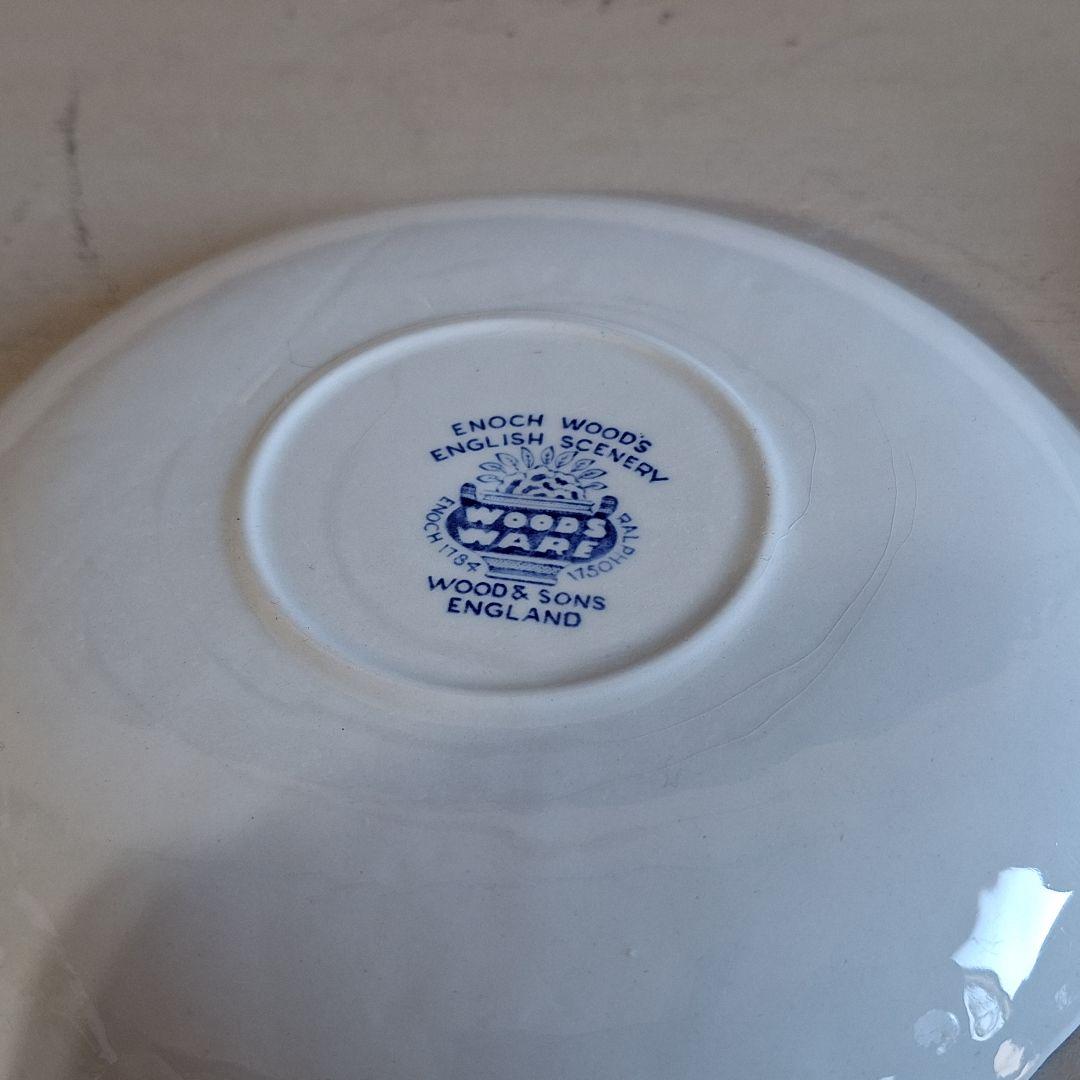 Woods Ware Soup Bowl & Plate　イギリス製　2客　ペア