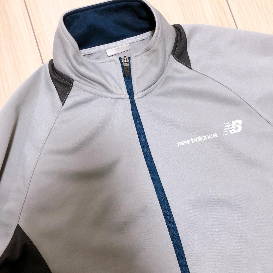 【美品】ニューバランス　シンプル万能トレーニング長袖フルジップスポーツウェア―
