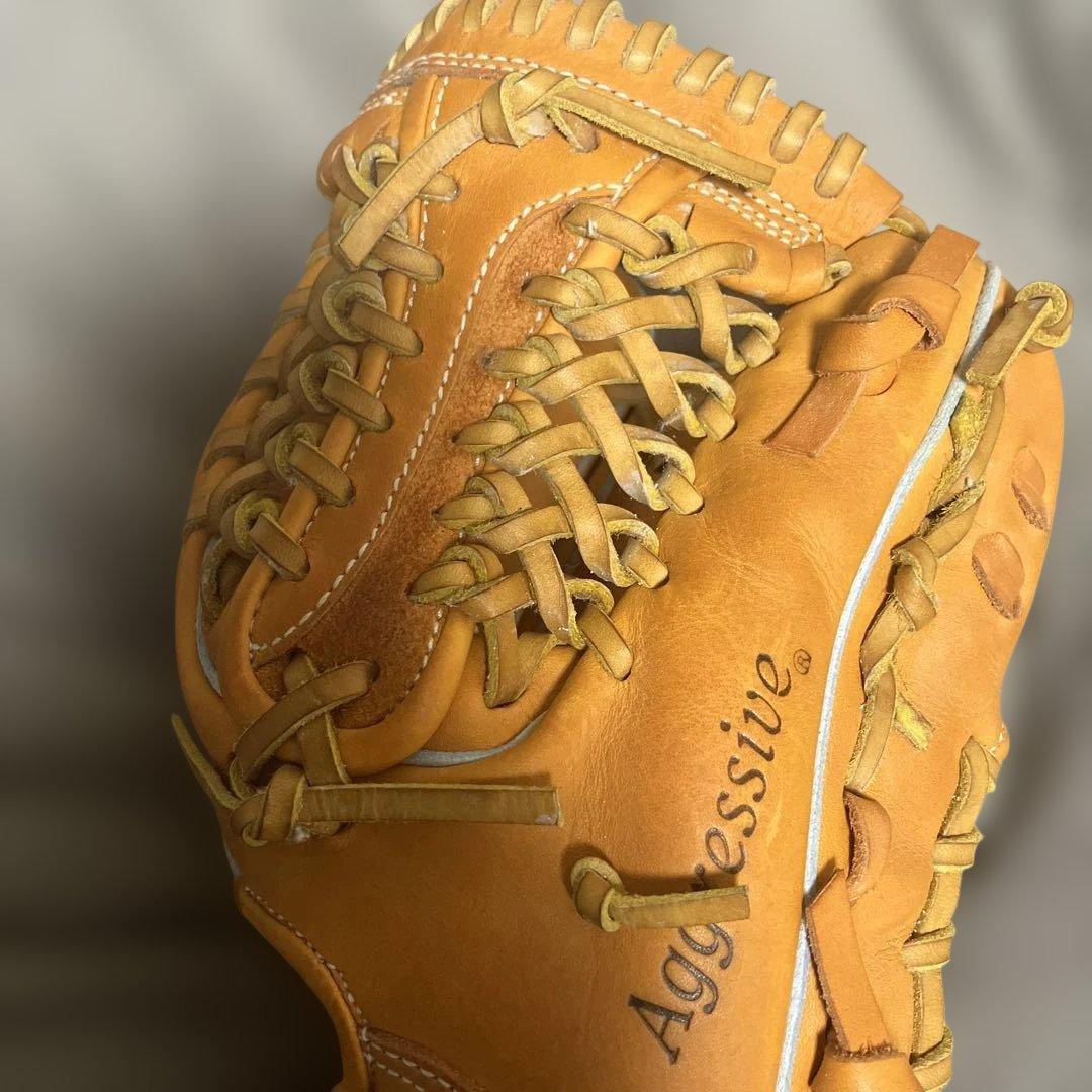 【美品】グローブ　スラッガー　久保田　野球　オレンジ　軟式　内野　小さめ