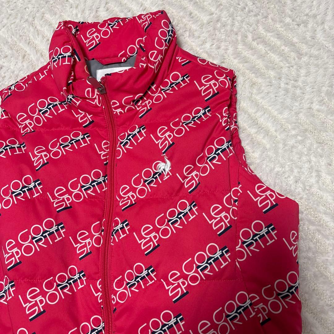 ルコックスポルティフゴルフピンク中綿ベストSスポーツlecoqsportif