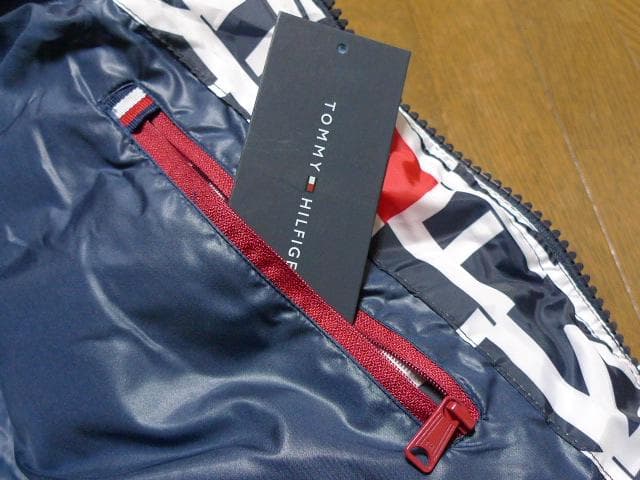 M-L日本サイズ位トミーヒルフィガーUSA限定モノグラムUS限定ダウンジャケット