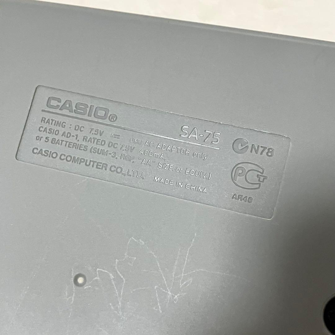 動作品 CASIO ミニキーボード SA-75 電子楽器 液晶 100音色 子供