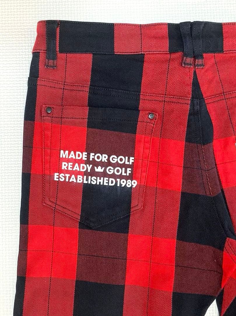 パーリーゲイツ パワフルコットンストレッチ 5Pパンツ（RED&BLK／4）