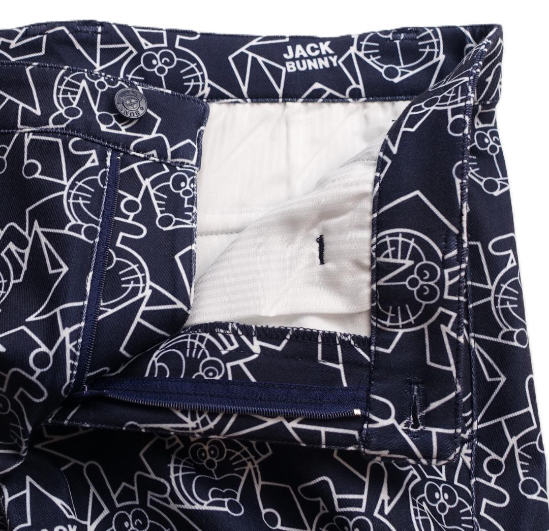 C新品 5/L 秋冬 ジャックバニー × ドラえもん 総柄 裏起毛 ゴルフパンツ