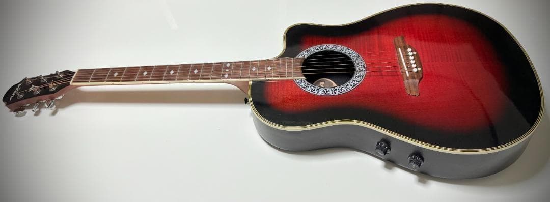 Y USED エレアコ ギター ARIA AMB-35 電池不要 アリア レッド