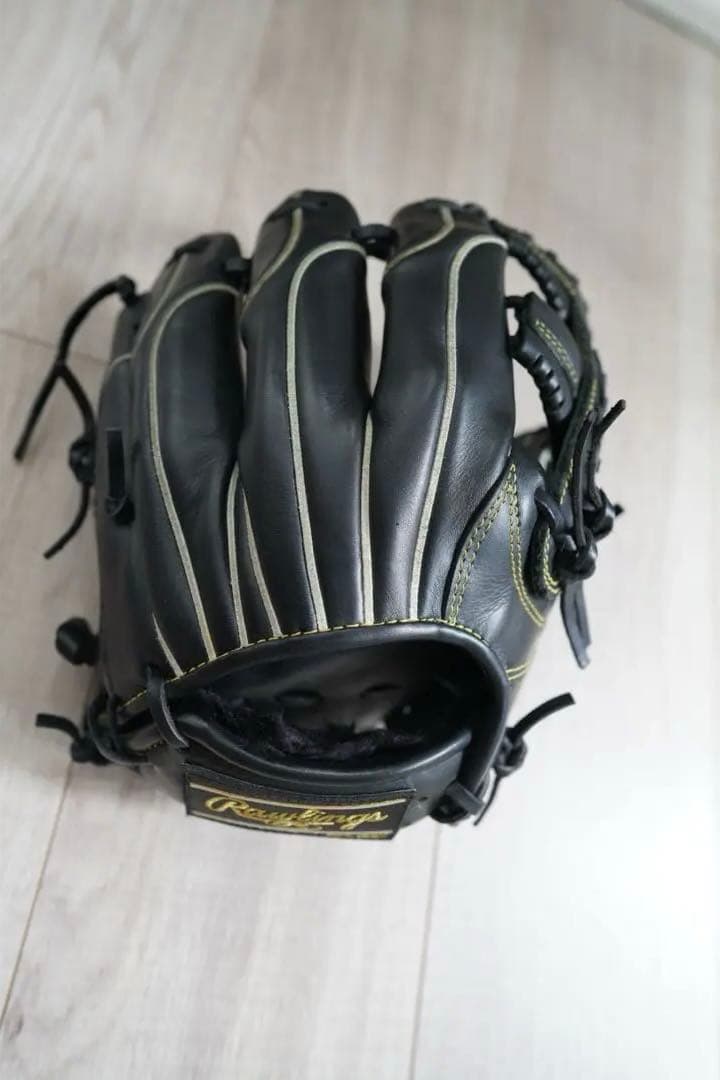 Rawlings 少年 Wizzard02 サイズＬ軟式グローブ 黒/金