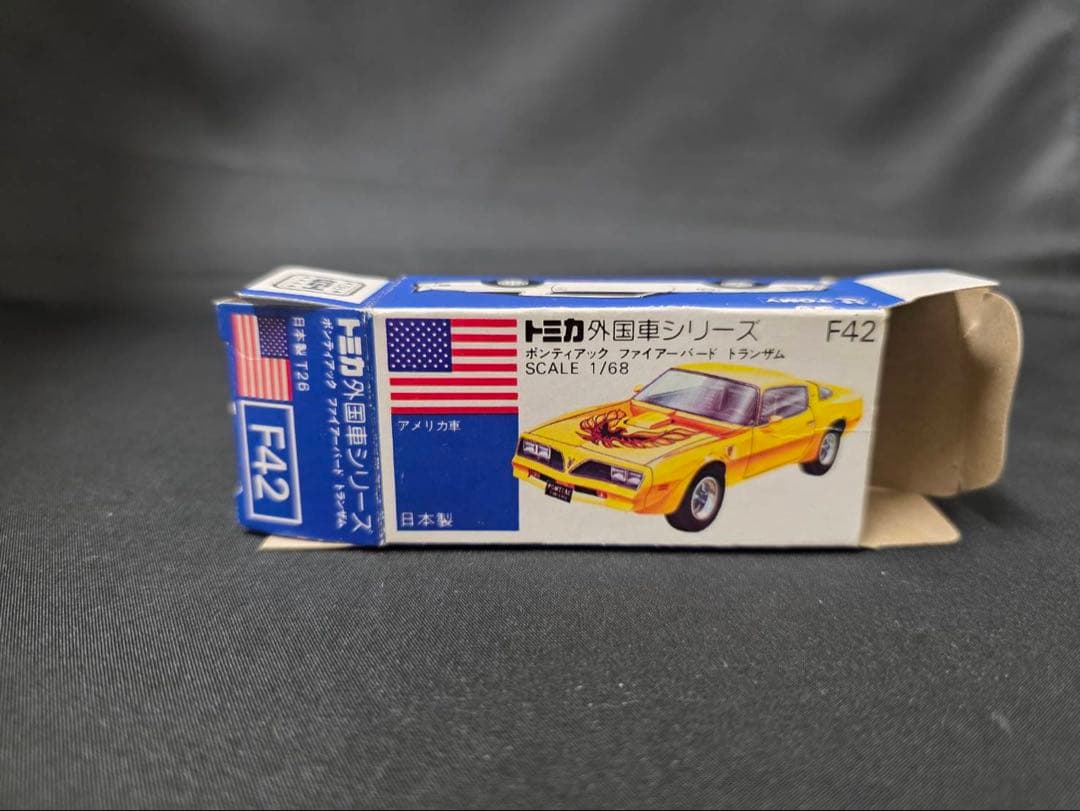 トミカ青箱F42ポンティアックファイヤーバードトランザム(日本製)
