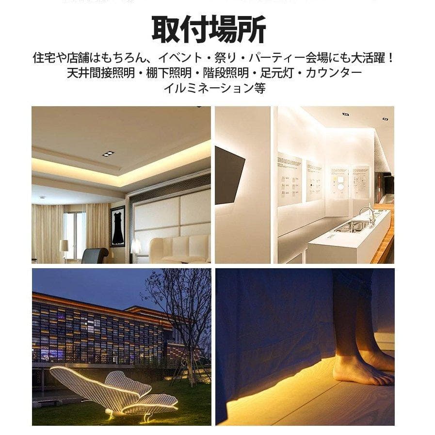 家庭用 LEDテープライト 6M 1080SMD/M白色/電球色/青