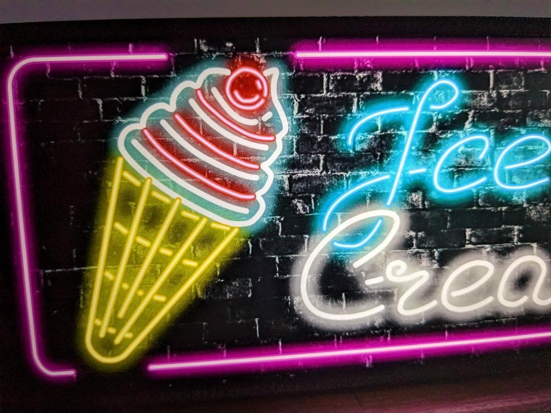 アメリカン アイスクリーム ソフトクリーム 看板 置物 雑貨 ライトBOX