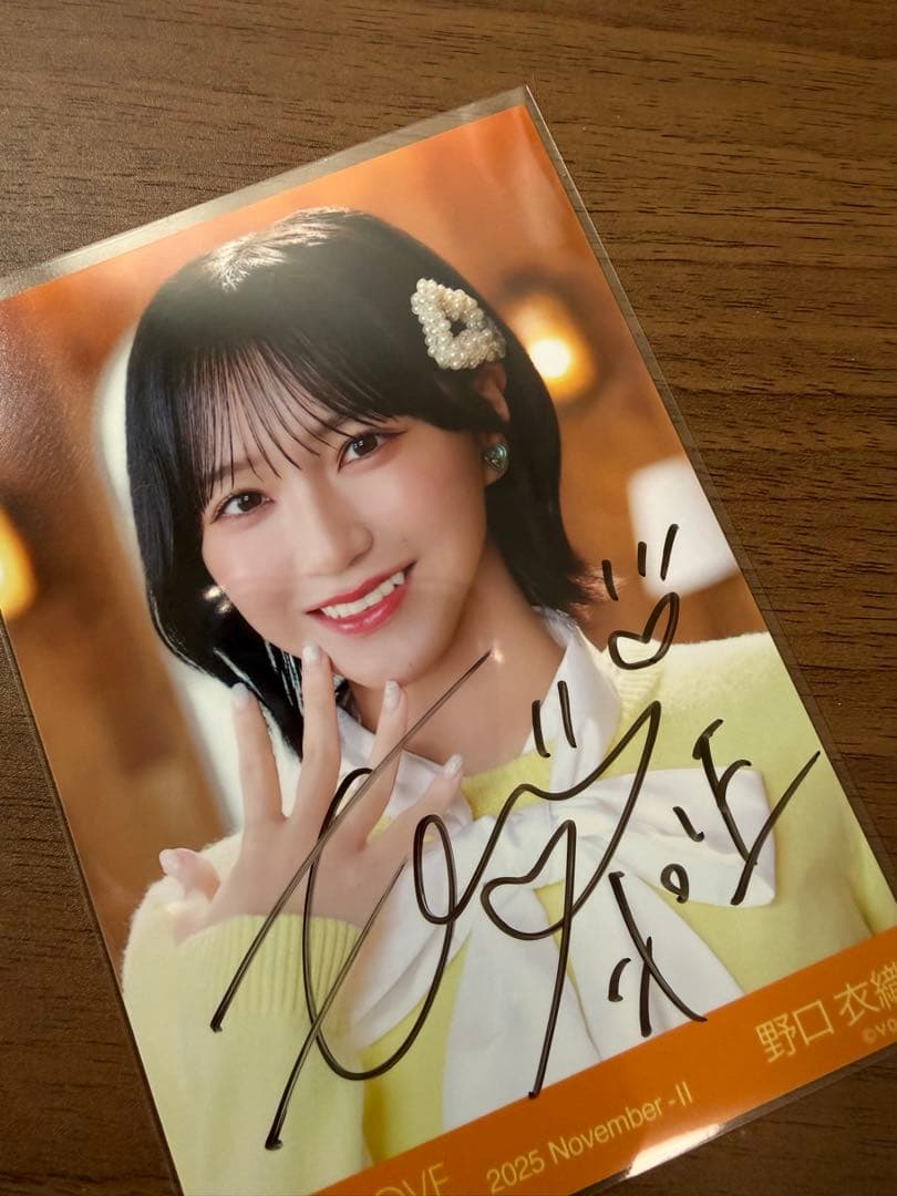 ＝LOVE 木漏れ日メゾフォルテ 野口衣織 直筆サイン入り生写真