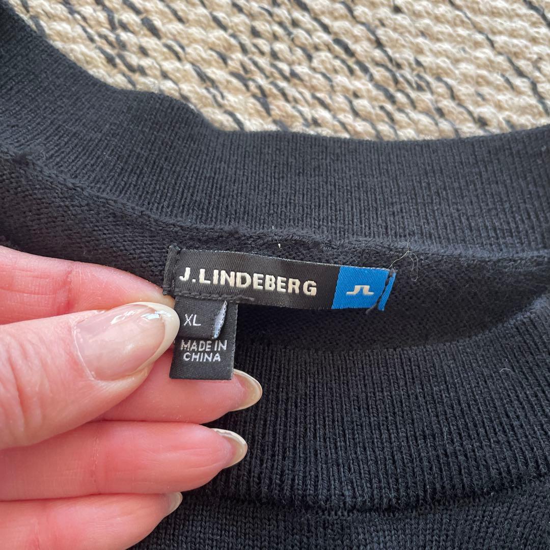 J.LINDEBERG ジェイリンドバーグ 長袖ニットセーターブラック