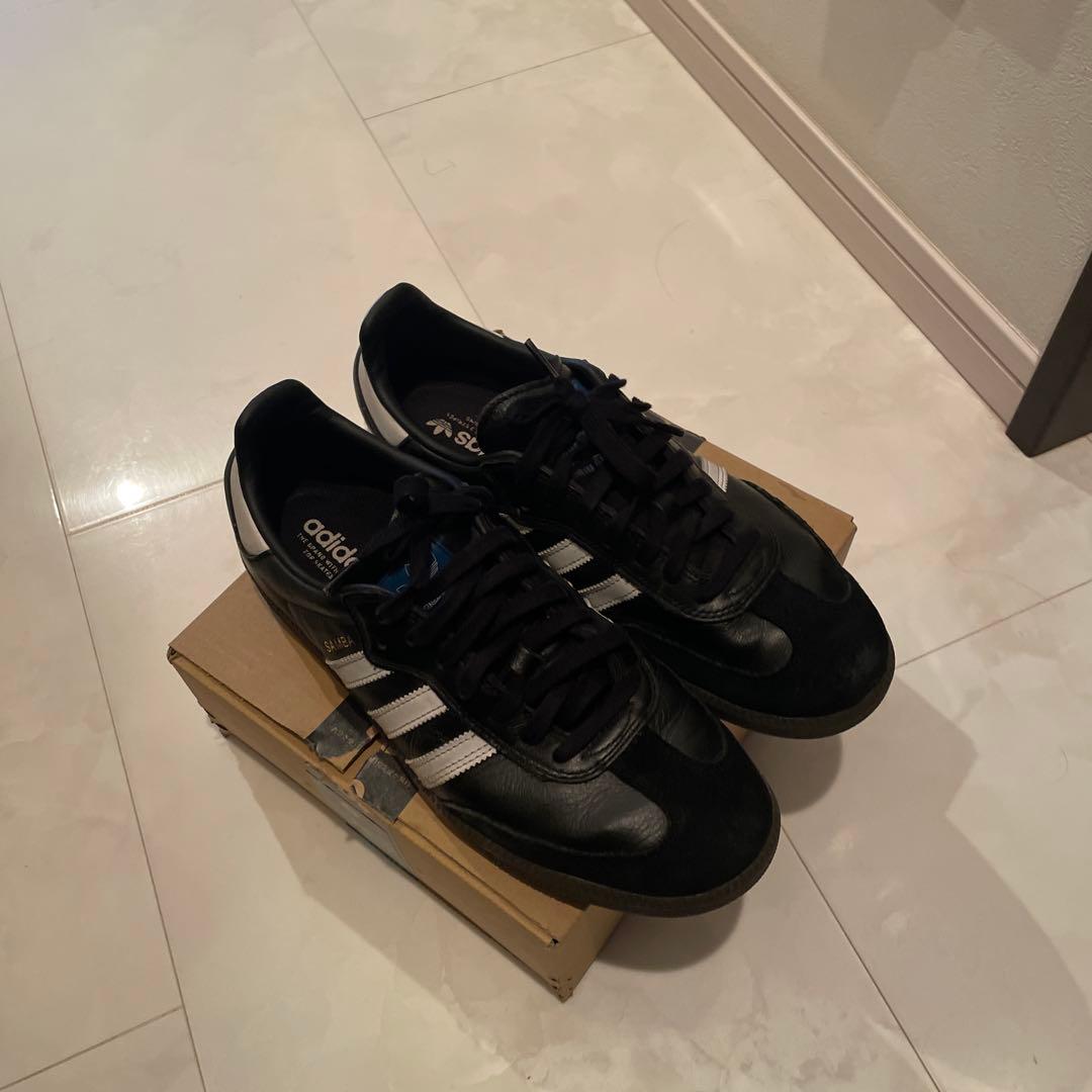 adidas sambaブラック/ホワイト 27cm