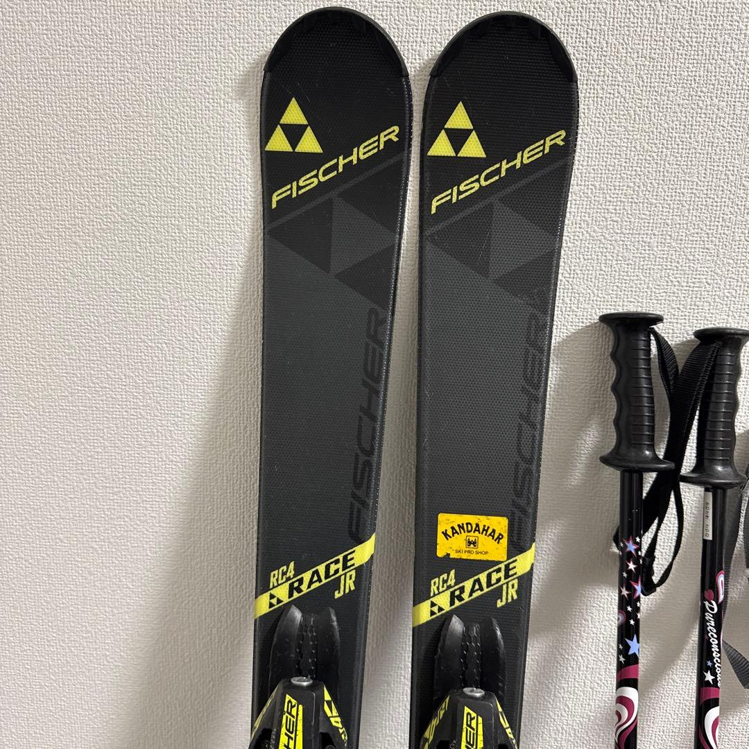 FISCHER RC4 RACE JR スキー板110cm とポール2￼セット