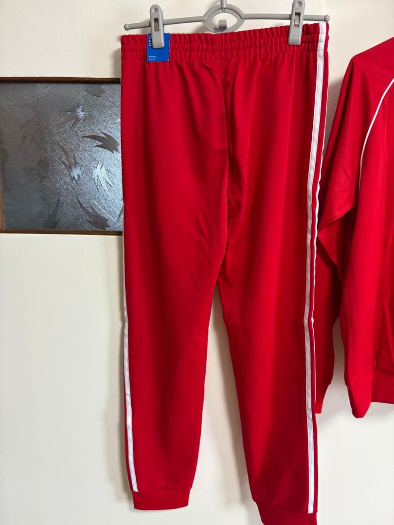 adidas 赤 ジャージ上下セット