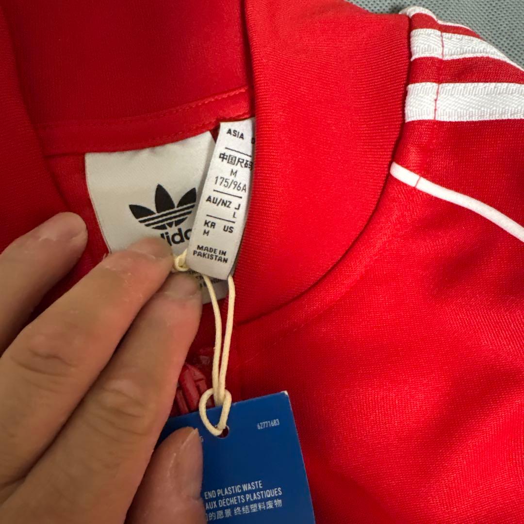 adidas 赤 ジャージ上下セット