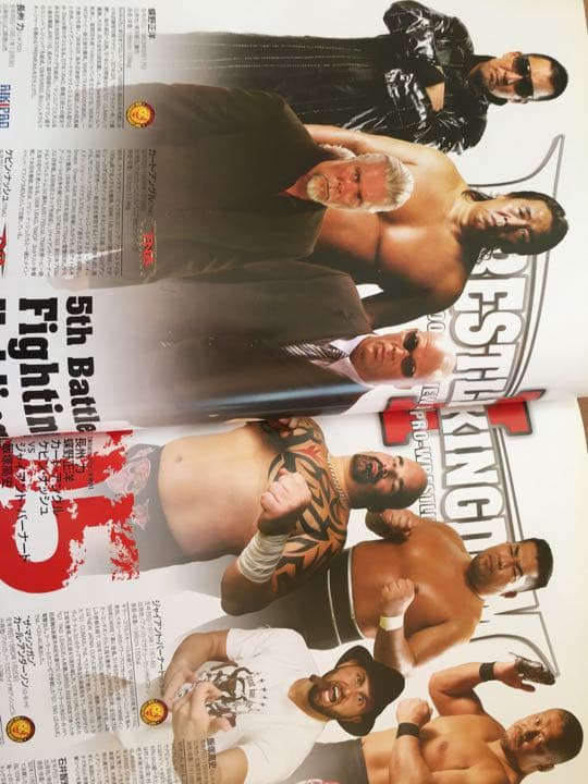 プロレス　Tシャツ　武藤敬司vs棚橋弘至プリント　記念パンフレット付き