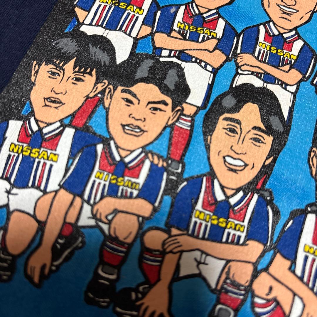 【激レア】横浜マリノス ヴィンテージ Tシャツ 選手 イラスト 1997 90s
