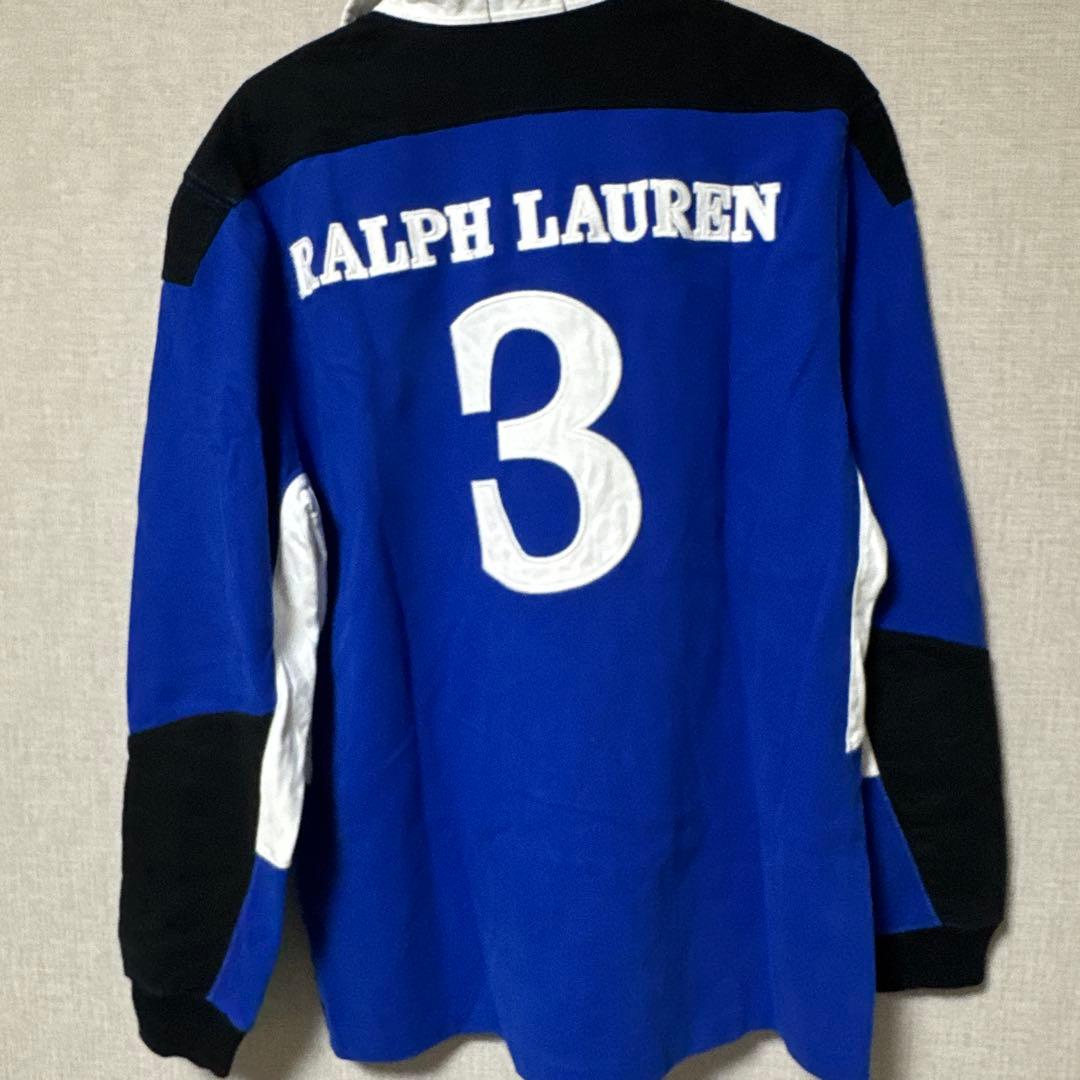 Ralph Lauren ラガーシャツ L 青