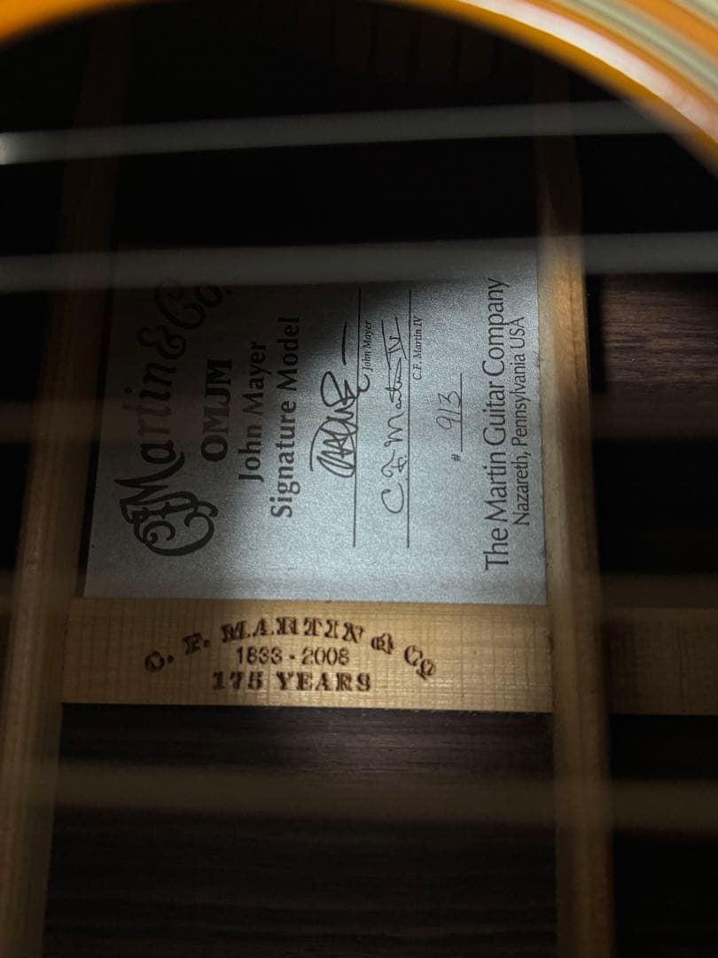 ギター Martin OMJM John Mayer Signature Model