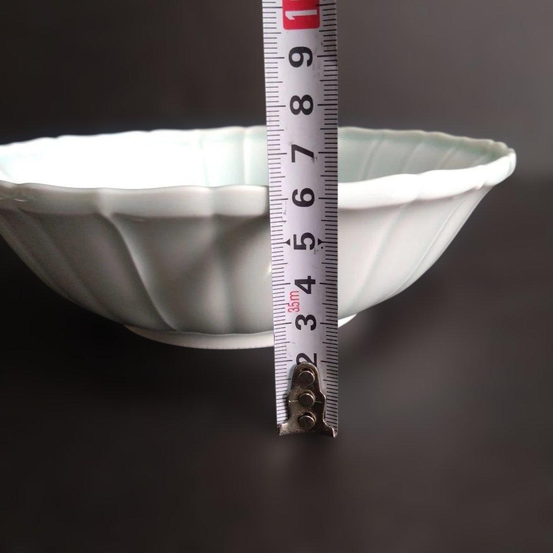 新品 有田焼 藤巻窯 青白磁 鉢 深盛り皿 藤巻製陶