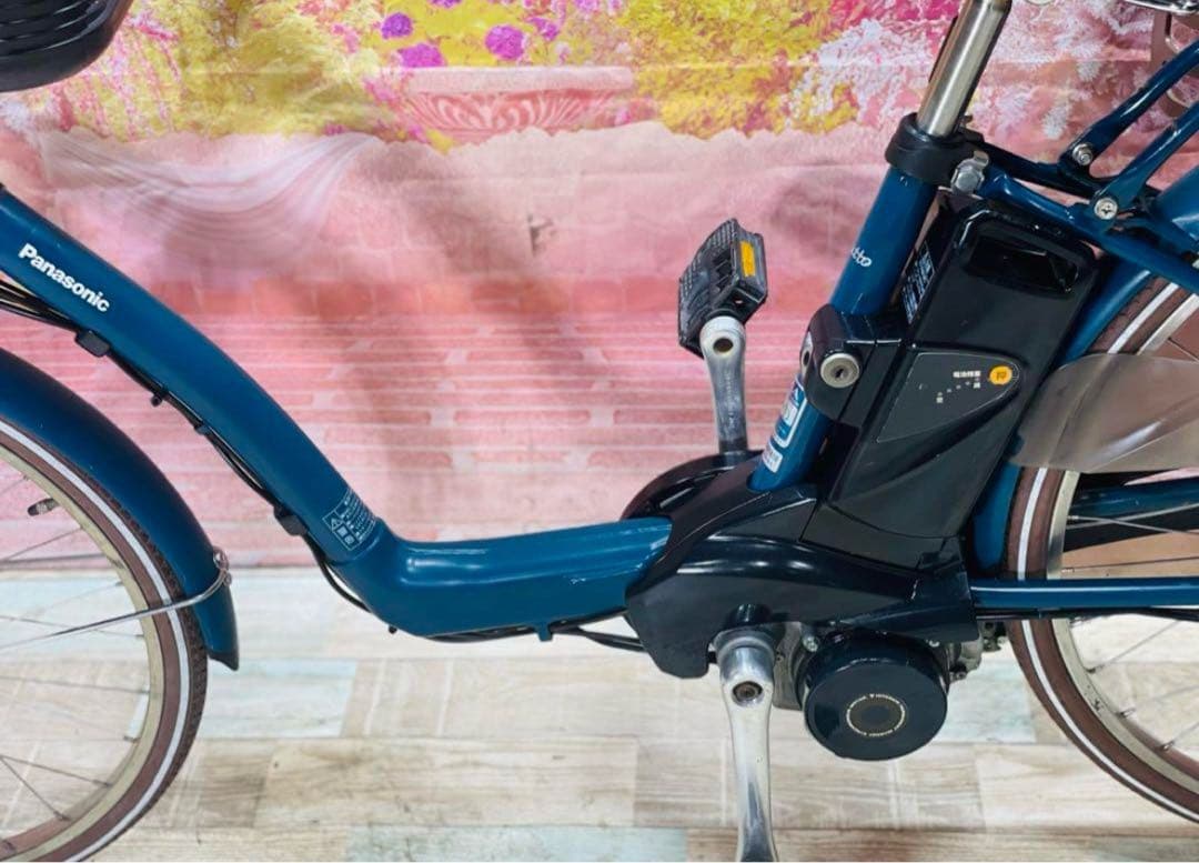 K1200 電動自転車パナソニック子供乗せ 26インチ 8.9Ah ブルー