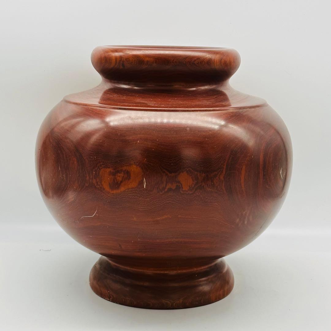 屋久杉　花生　花器　木製　壺　花入　竹工芸　茶壺　天然木