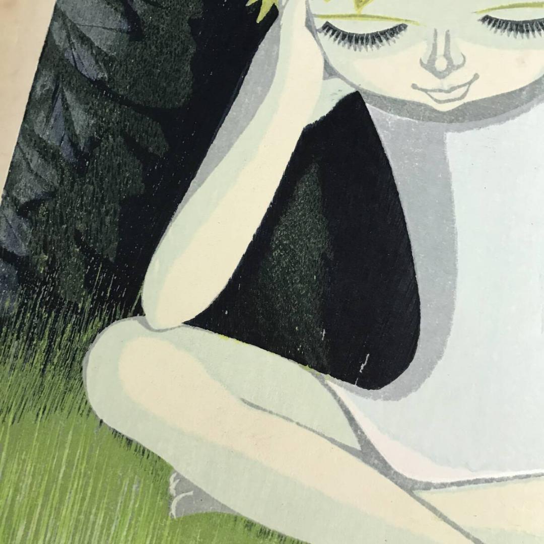 【真作】池田修三 1972年 希少 作品【すずめ】サイズ 445×315mm