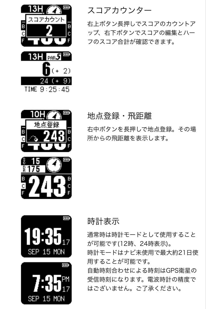 ラウンド用品・アクセサリー Shot Navi W1-FW