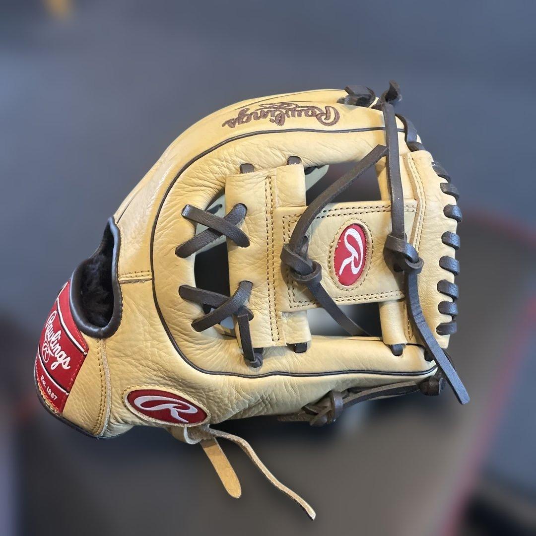 【美品】Rawlings 軟式グローブ クリーム色
