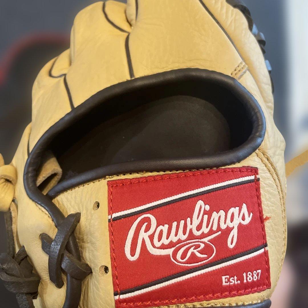 【美品】Rawlings 軟式グローブ クリーム色