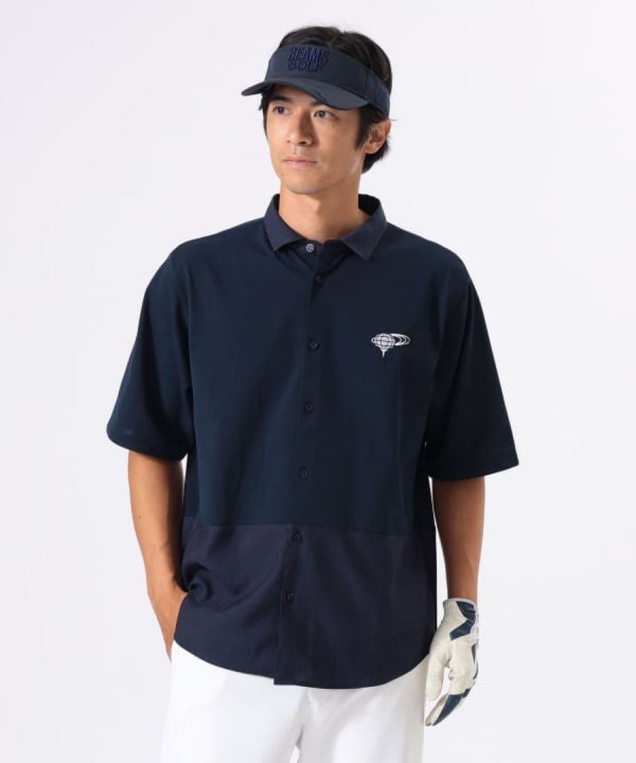 【新品未使用】BEAMSGOLF切り替え ポロ襟シャツ
