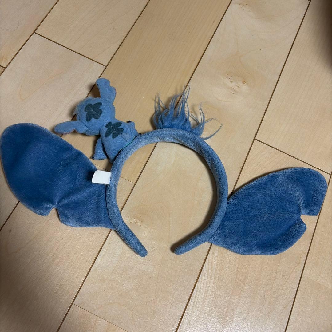 【希少】　スティッチカチューシャ　ぬいぐるみ付き　ビンテージ
