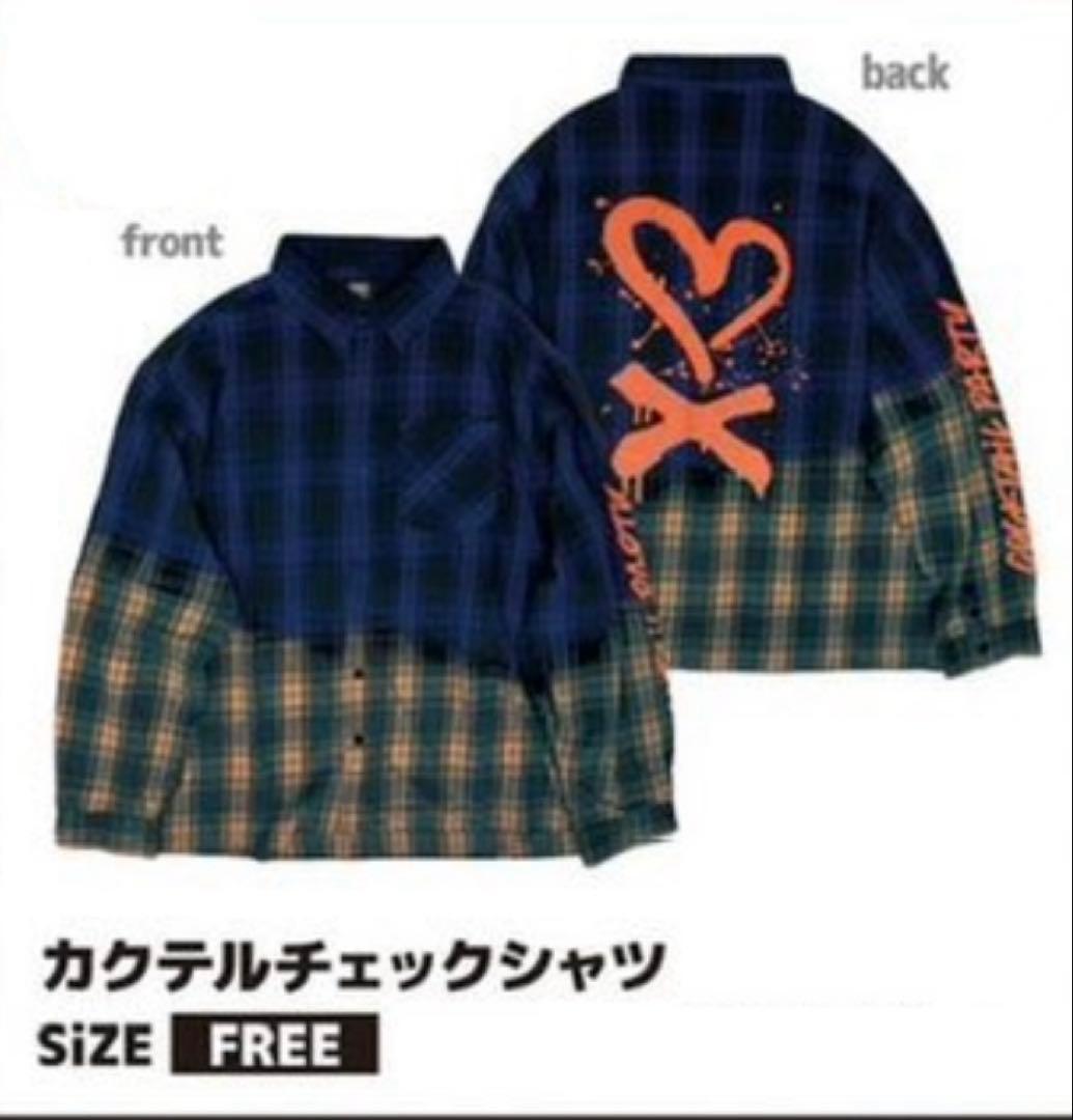 新品 LiSA カクテルパーティー　 カクテルチェックシャツ