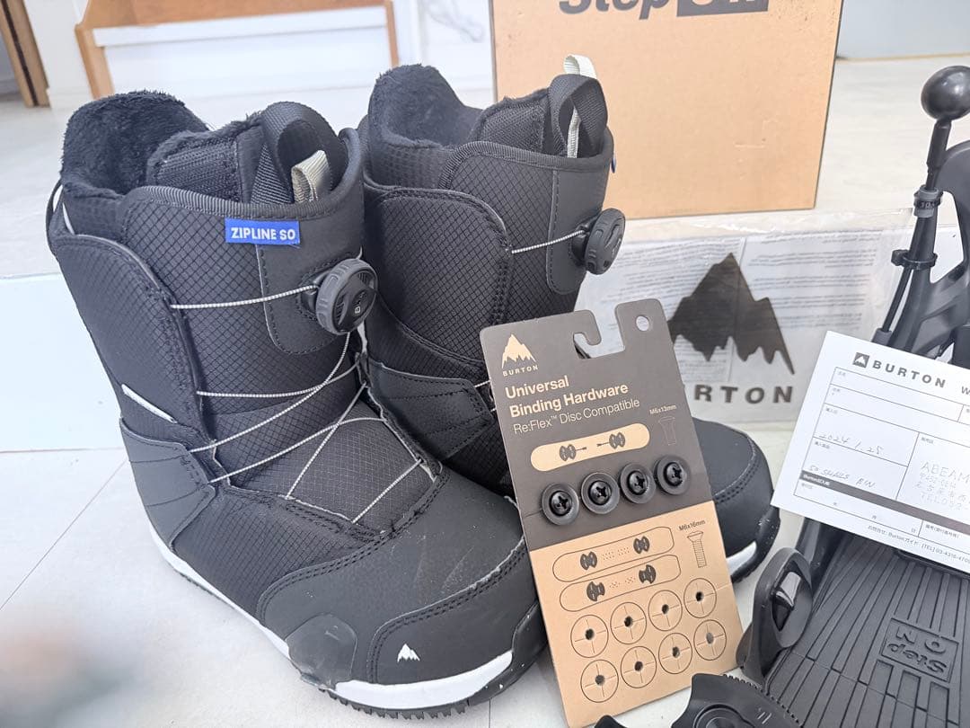 BURTON STEP ON スノーボードブーツとバインディングセット　フル装備