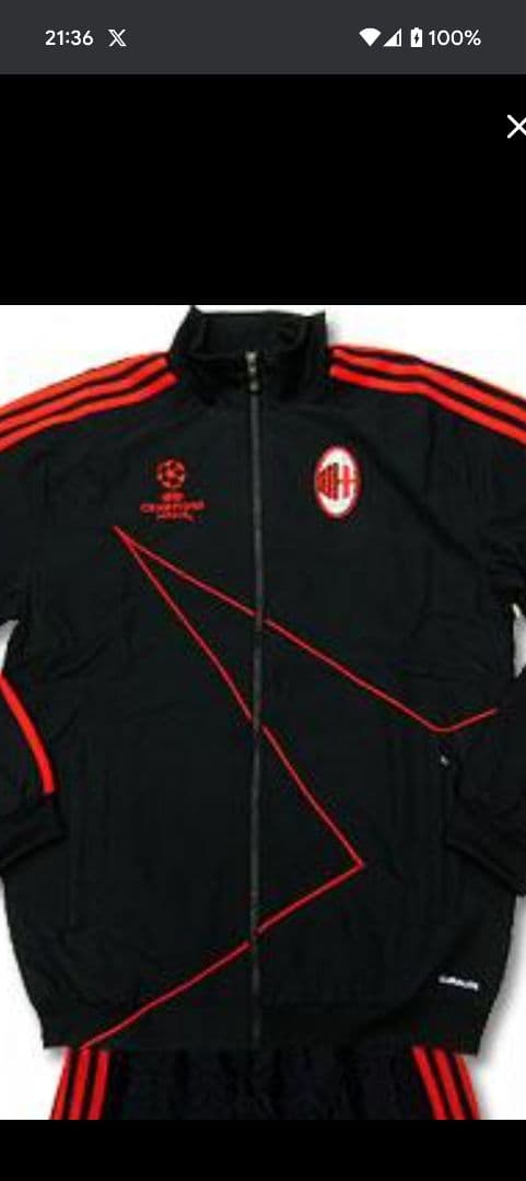 AC Milan ＣＬモデルプレゼンテーションスーツジャケットアディダス