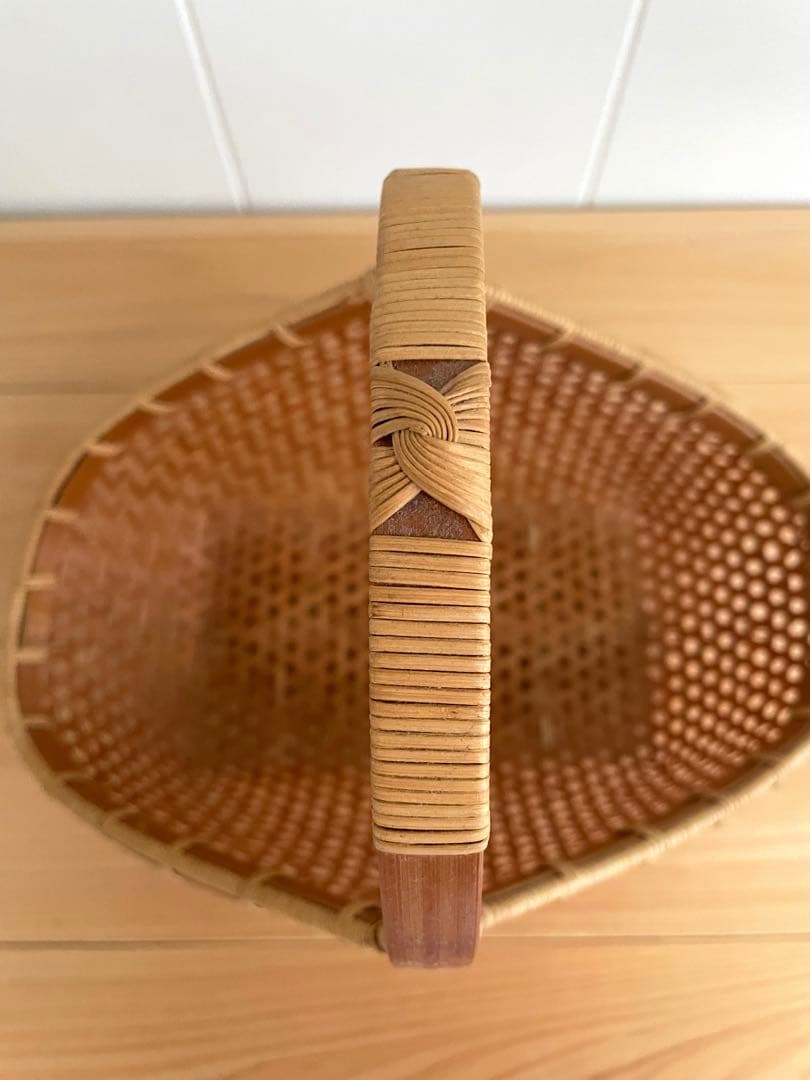 大分　別府　竹細工　手つきかご　工芸品