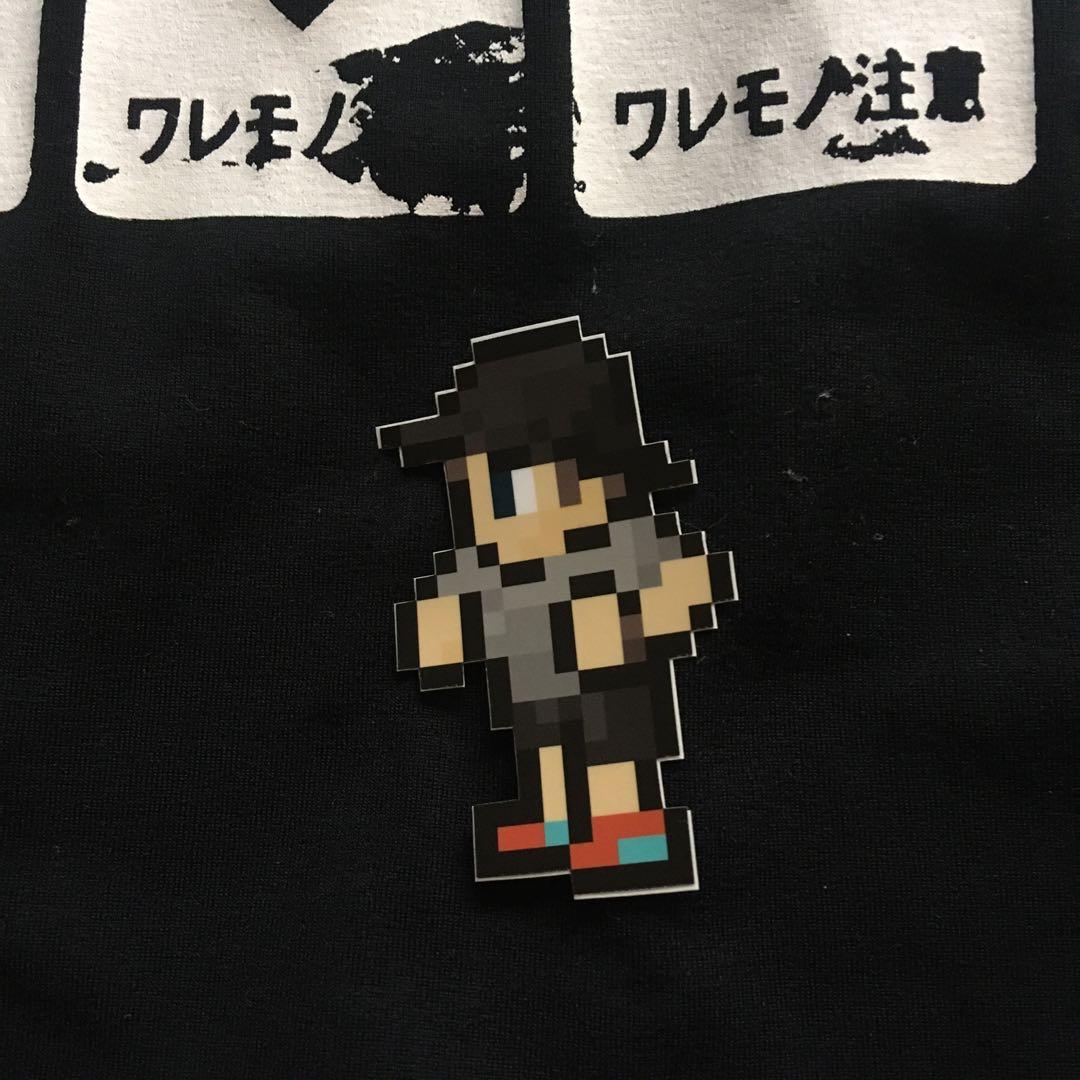 【XL】answer4 “ワレモノ注意”Tshirt ブラック ステッカー付き