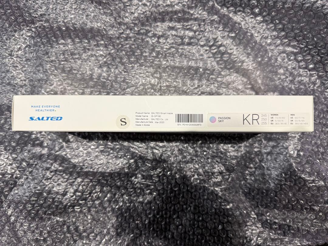 インソール型足圧計　SALTED SMART INSOLE S24.5~25.5