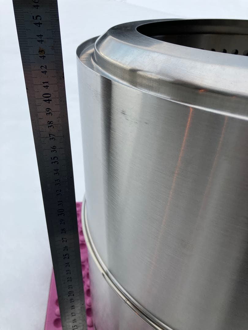 特大型ファイヤーピット高さ42cm 径40cmウッドストーブ BBQも飯盒炊爨も