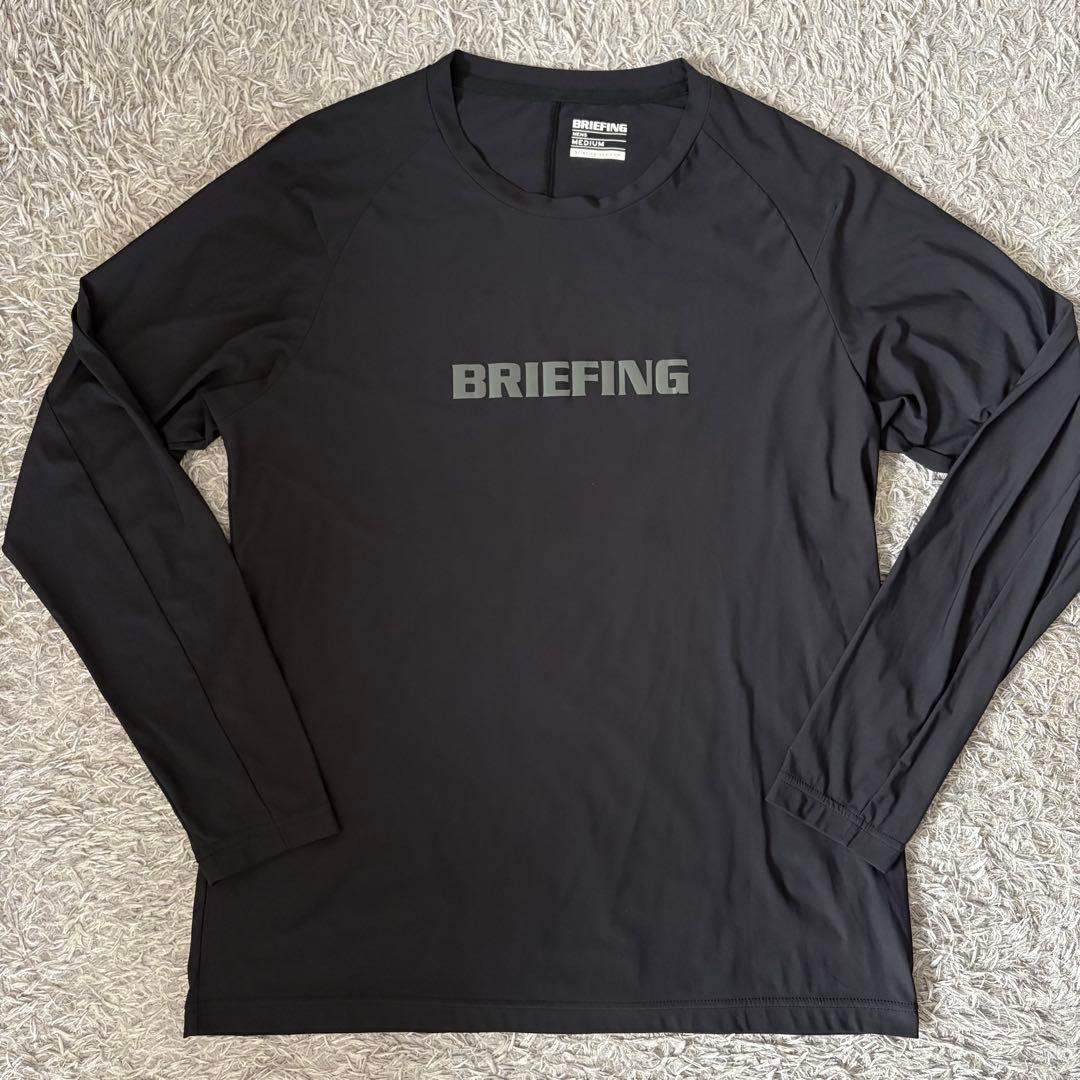 【美品Mサイズ】BRIEFING ブリーフィング 長袖Tシャツ ゴルフ 伸縮素材