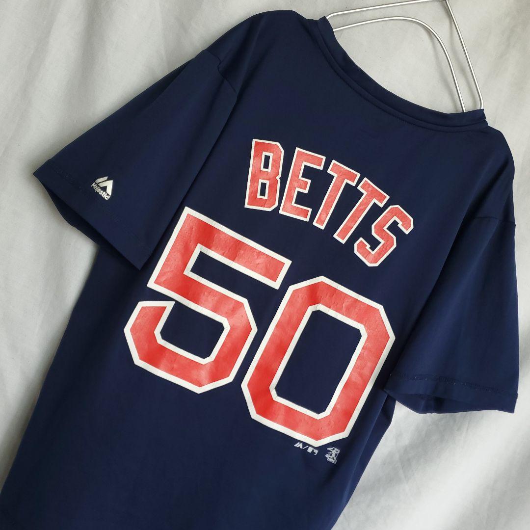 Majestic MLB レッドソックス ベッツ 半袖 Tシャツ 野球