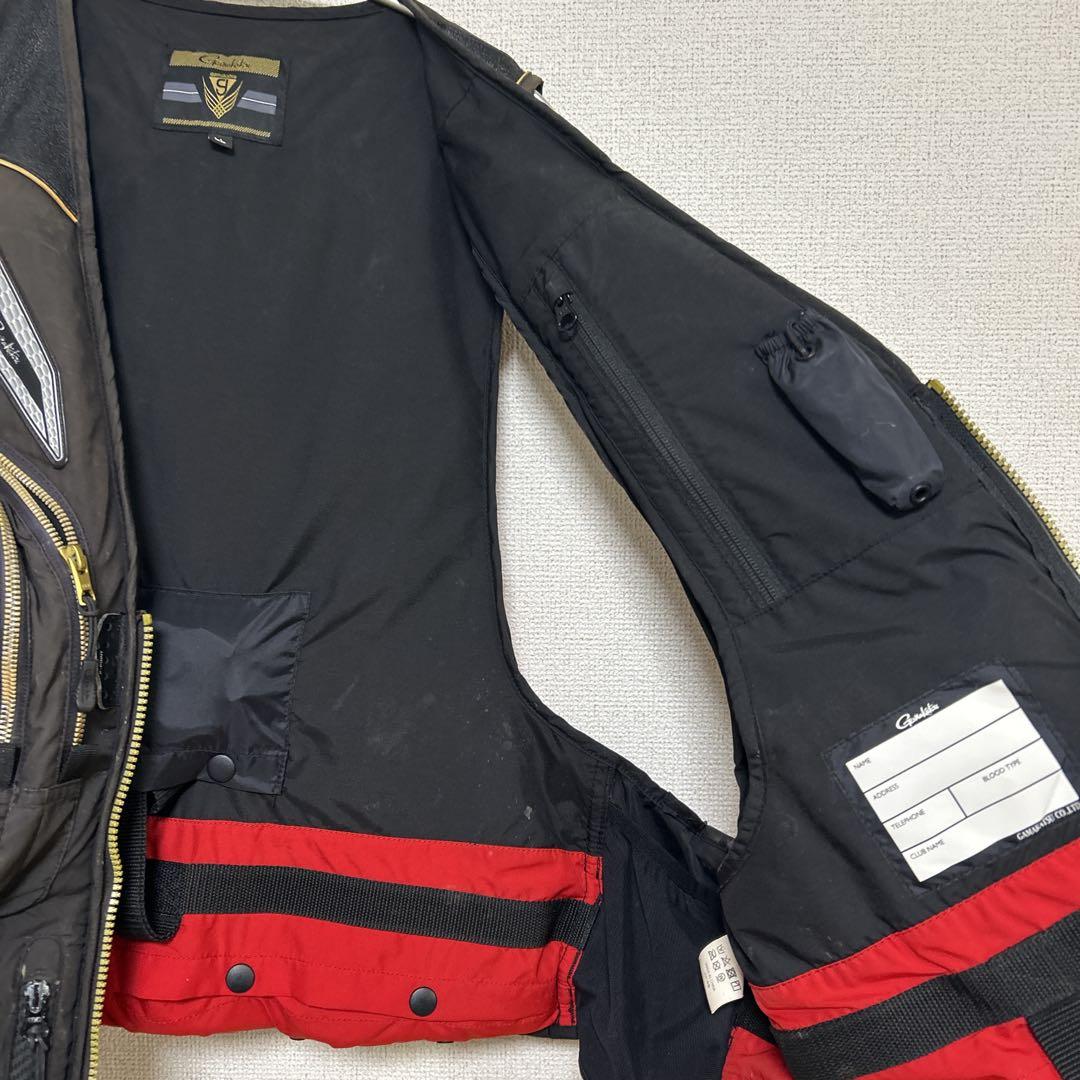 がまかつウィンドストッパー フローティングベスト GM-2192 レッドブラック