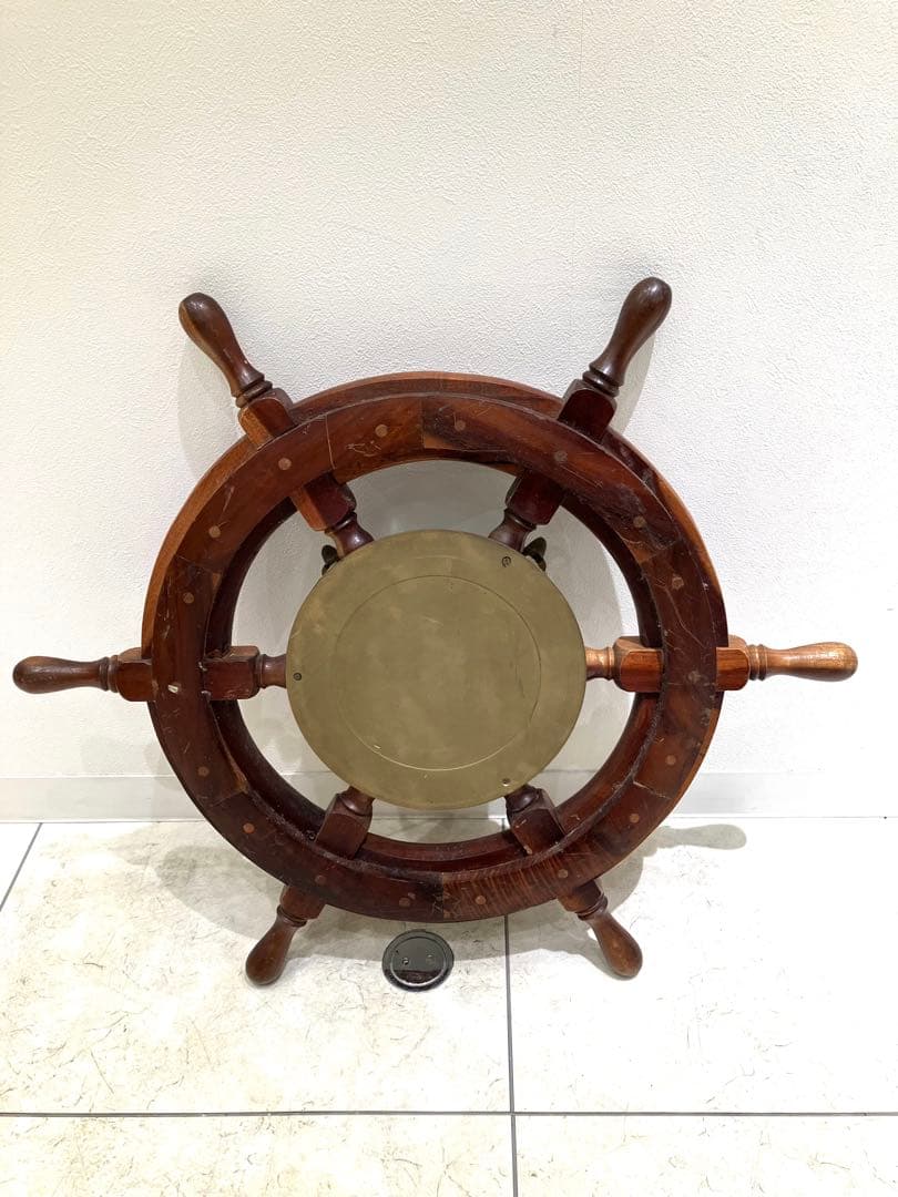 【ジャンク品】SHIPS TIME 船舵 置時計