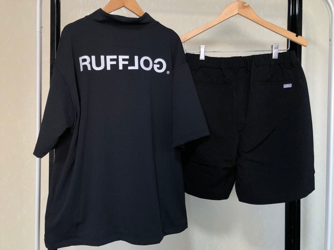 RUFFLOG モックネックシャツ＆ショートパンツセット　サイズL BLACK