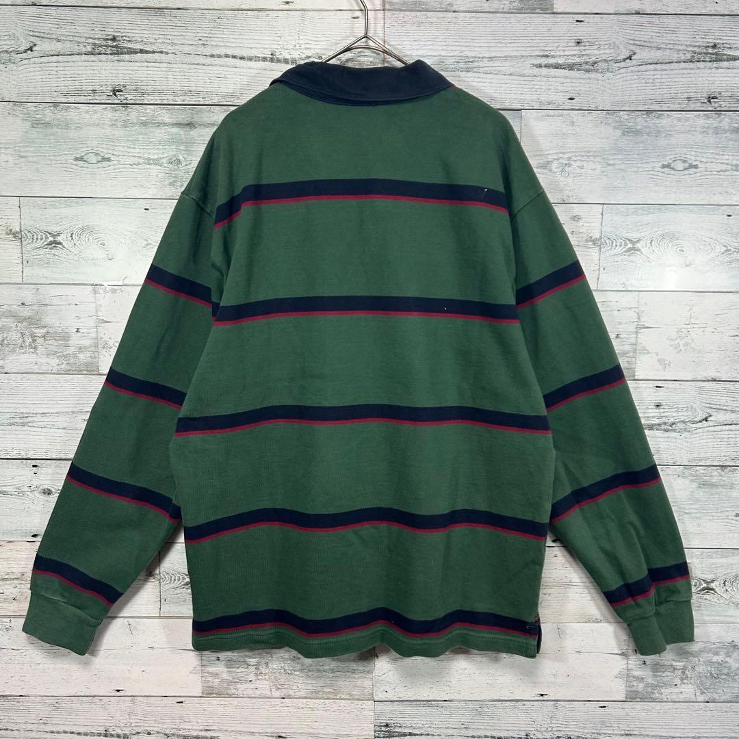 Canterbury カンタベリー 刺繍ロゴボーダー　ラガーシャツ ポロシャツ