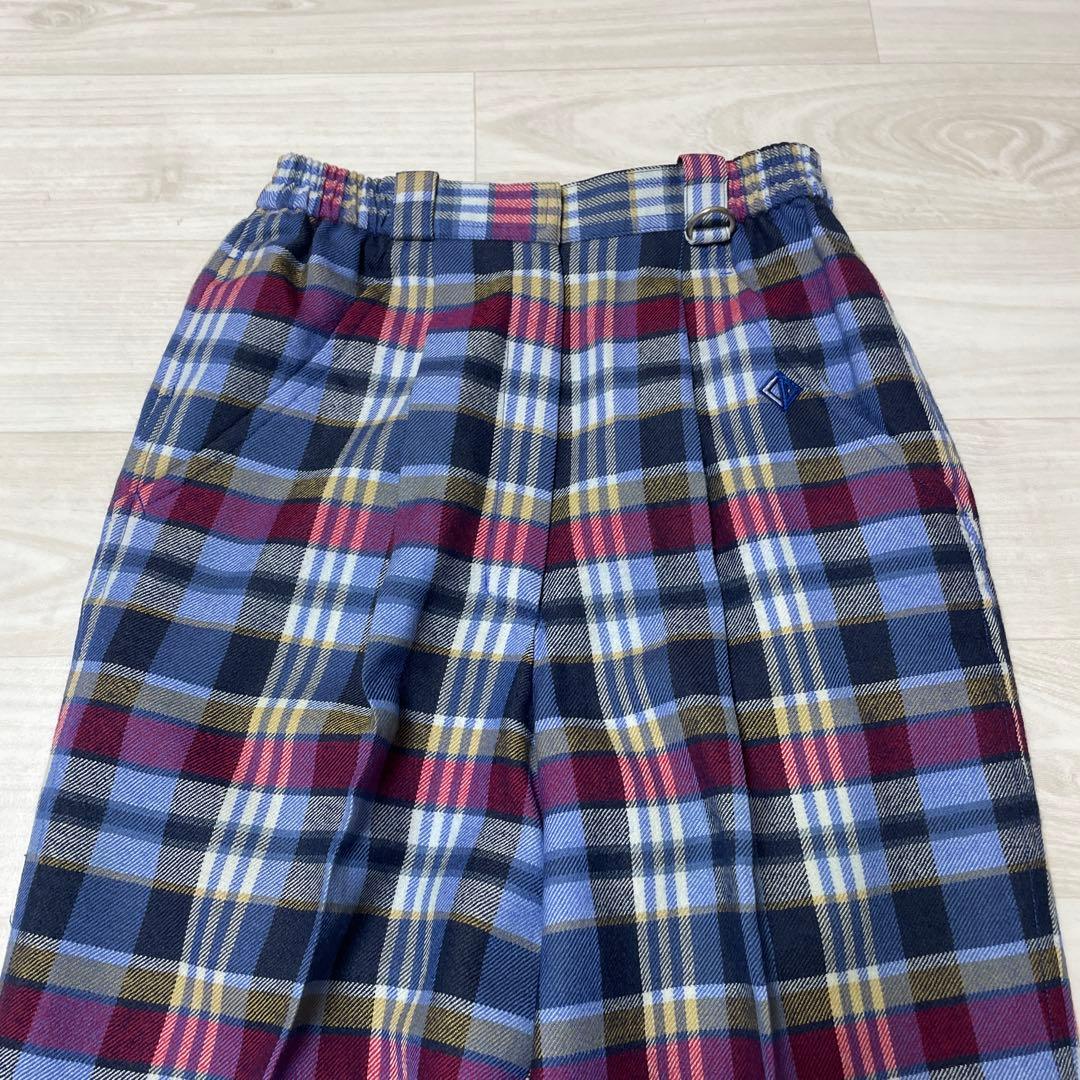 Christian Dior クリスチャンディオール チェック ウールパンツ S