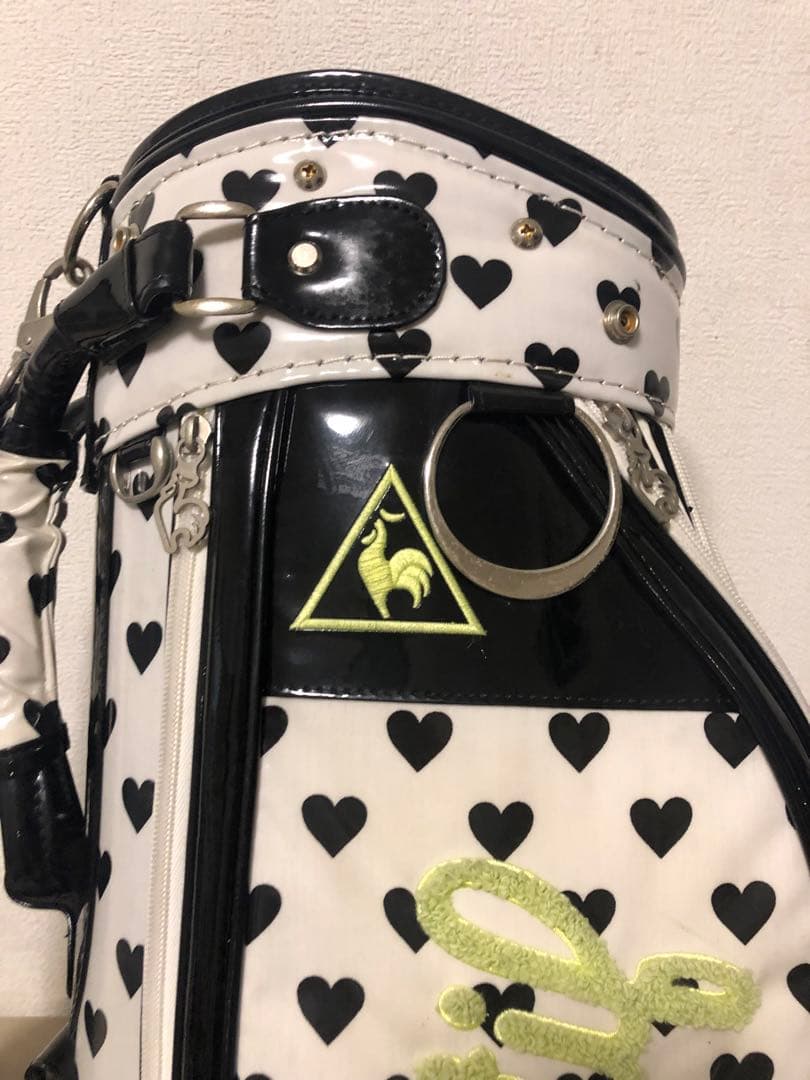 【送料込み】美品　le coq sportif ルコック キャディバッグ　ハート