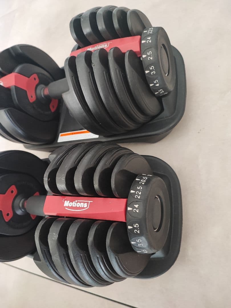 Motionsダイヤル式 可変式ダンベル2.5Kg〜24Kg ②