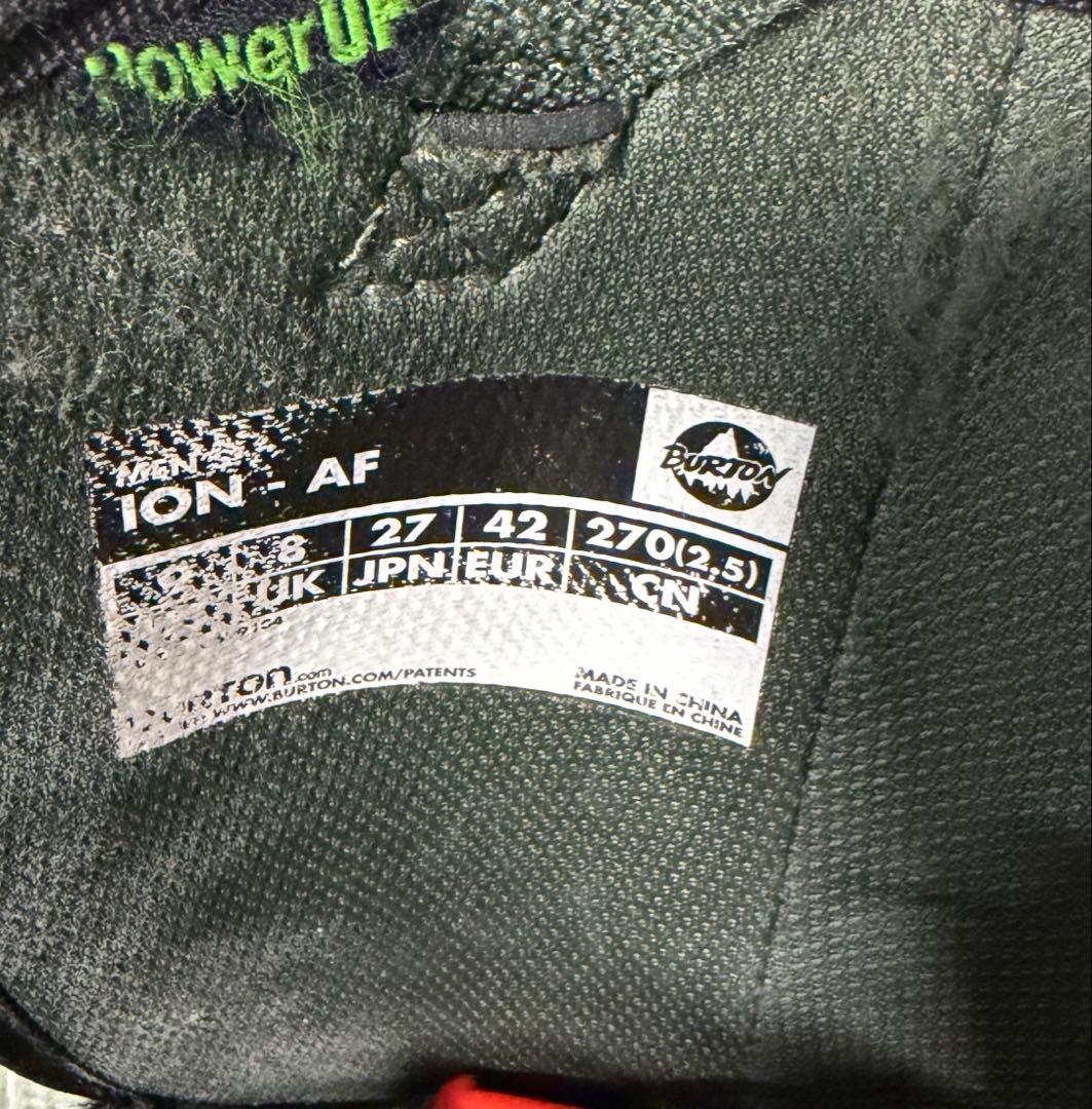 17-18 モデル Burton ion Asian 27〜27.5 cm