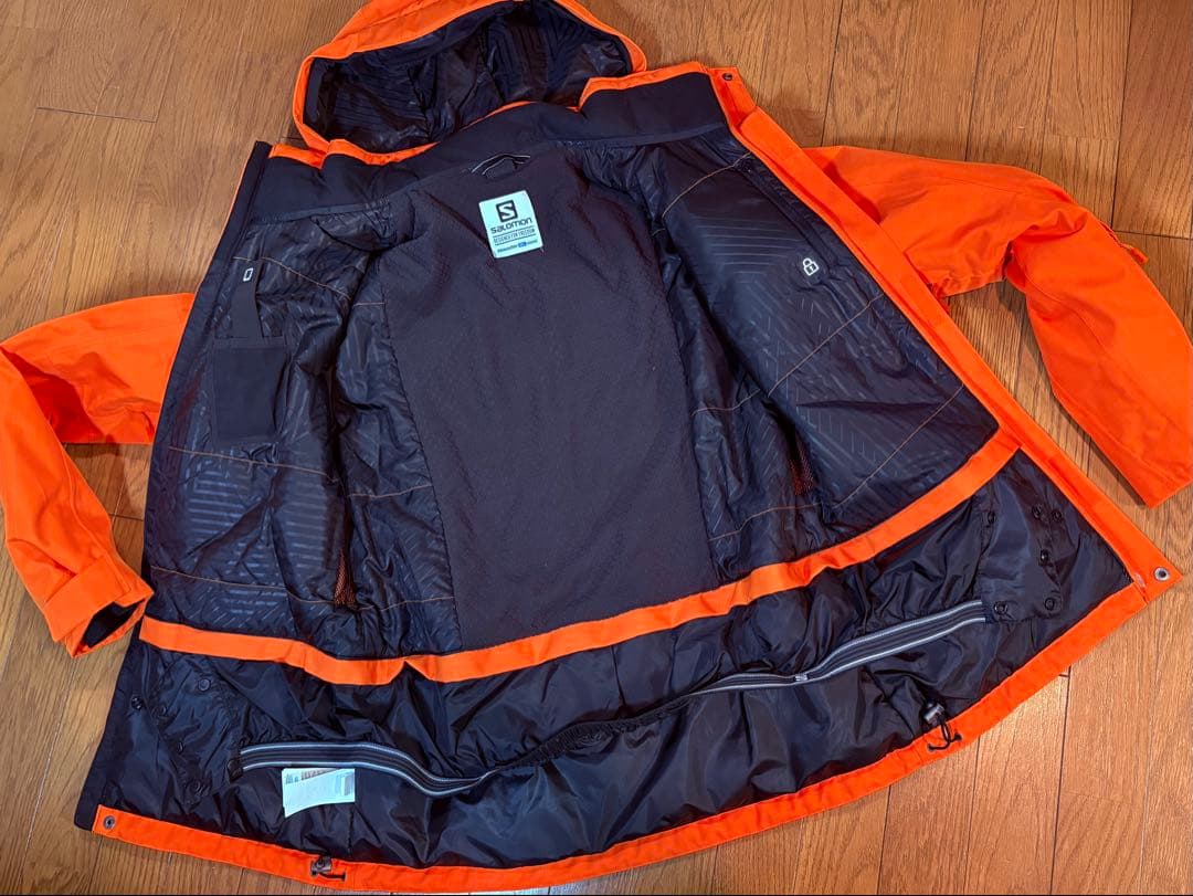 Salomon オレンジジャケ★スキースノボ★メンズS着丈75★未使用早い者勝ち
